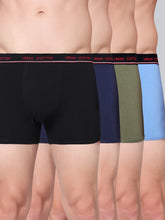 Men's Solid Cotton Stretch Trunks (Pack of 4)