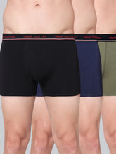 Men's Solid Cotton Stretch Trunks (Pack of 3)