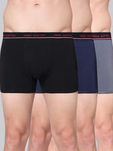 Men's Solid Cotton Stretch Trunks (Pack of 3)