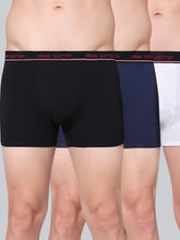 Men's Solid Cotton Stretch Trunks (Pack of 3)