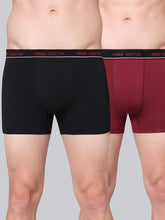 Men's Solid Cotton Stretch Trunks (Pack of 2)