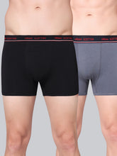 Men's Solid Cotton Stretch Trunks (Pack of 2)