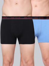 Men's Solid Cotton Stretch Trunks (Pack of 2)