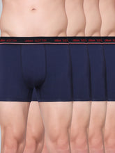 Men's Solid Cotton Stretch Trunks (Pack of 4)