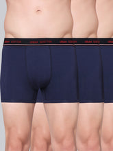 Men's Solid Cotton Stretch Trunks (Pack of 3)