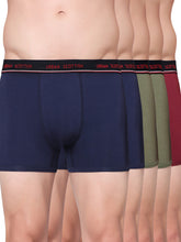 Men's Solid Cotton Stretch Trunks (Pack of 5)
