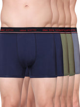 Men's Solid Cotton Stretch Trunks (Pack of 5)