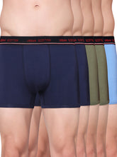 Men's Solid Cotton Stretch Trunks (Pack of 5)