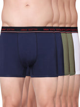 Men's Solid Cotton Stretch Trunks (Pack of 5)