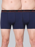 Men's Solid Cotton Stretch Trunks (Pack of 2)