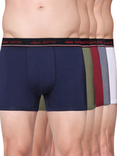 Men's Solid Cotton Stretch Trunks (Pack of 5)