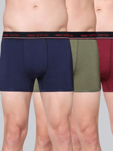 Men's Solid Cotton Stretch Trunks (Pack of 3)