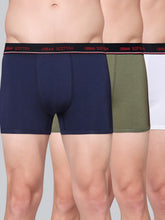 Men's Solid Cotton Stretch Trunks (Pack of 3)