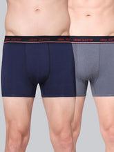 Men's Solid Cotton Stretch Trunks (Pack of 2)