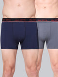 Men's Solid Cotton Stretch Trunks (Pack of 2)