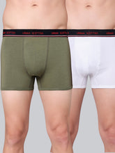 Men's Solid Cotton Stretch Trunks (Pack of 2)