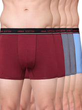 Men's Solid Cotton Stretch Trunks (Pack of 5)