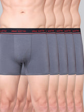 Men's Solid Cotton Stretch Trunks (Pack of 5)