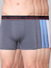 Men's Solid Cotton Stretch Trunks (Pack of 5)