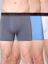 Men's Solid Cotton Stretch Trunks (Pack of 3)