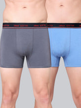 Men's Solid Cotton Stretch Trunks (Pack of 2)
