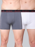 Men's Solid Cotton Stretch Trunks (Pack of 2)