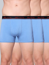 Men's Solid Cotton Stretch Trunks (Pack of 3)