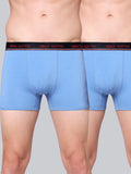 Men's Solid Cotton Stretch Trunks (Pack of 2)