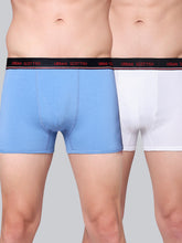 Men's Solid Cotton Stretch Trunks (Pack of 2)