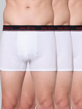 Men's Solid Cotton Stretch Trunks (Pack of 3)
