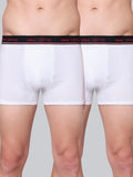 Men's Solid Cotton Stretch Trunks (Pack of 2)