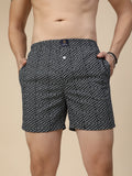 Men's Multicolor, 100% Cotton, printed, Regular Fit, Inner Elastic, Mid-Rise, Boxers- Pack of 4