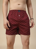 Men's Multicolor, 100% Cotton, printed, Regular Fit, Inner Elastic, Mid-Rise, Boxers- Pack of 4