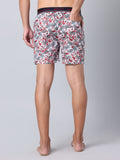 Men's Multicolor, 100% Cotton, Print, Regular Fit, Outer Elastic, Mid-Rise, Boxers