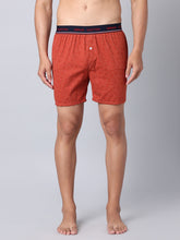 Men's Red, 100% Cotton, Print, Regular Fit, Outer Elastic, Mid-Rise, Boxers