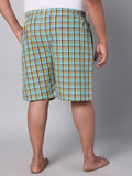 Men's Multicolor, 100% Cotton, Checks, Regular Fit, Inner Elastic, Mid-Rise, Boxers