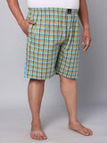 Men's Multicolor, 100% Cotton, Checks, Regular Fit, Inner Elastic, Mid-Rise, Boxers