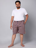 Men's Navy/Yellow, 100% Cotton, Checks, Regular Fit, Inner Elastic, Mid-Rise, Boxers
