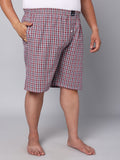 Men's Orange/Marron, 100% Cotton, Checks, Regular Fit, Inner Elastic, Mid-Rise, Boxers