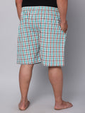 Men's Green/Brown, 100% Cotton, Checks, Regular Fit, Inner Elastic, Mid-Rise, Boxers