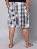Men's Grey, 100% Cotton, Checks, Regular Fit, Inner Elastic, Mid-Rise, Boxers