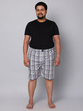 Men's Grey, 100% Cotton, Checks, Regular Fit, Inner Elastic, Mid-Rise, Boxers