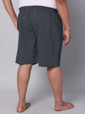 Men's Navy, 100% Cotton, Print, Regular Fit, Inner Elastic, Mid-Rise, Boxers