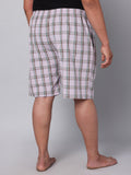 Men's Multicolor, 100% Cotton, Checks, Regular Fit, Inner Elastic, Mid-Rise, Boxers