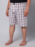 Men's Multicolor, 100% Cotton, Checks, Regular Fit, Inner Elastic, Mid-Rise, Boxers