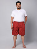Men's Red, 100% Cotton, Print, Regular Fit, Inner Elastic, Mid-Rise, Boxers