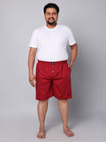Men's Red, 100% Cotton, Print, Regular Fit, Inner Elastic, Mid-Rise, Boxers