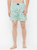 Men's Multicolor, 100% Cotton, Printed, Regular Fit, Inner Elastic, Mid-Rise, Boxers - Pack of 2