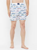 Men's Multicolor, 100% Cotton, Printed, Regular Fit, Inner Elastic, Mid-Rise, Boxers - Pack of 2