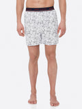 Men's Multicolor, 100% Cotton, Printed, Regular Fit, Outer Elastic, Mid , Boxers - Pack of 2